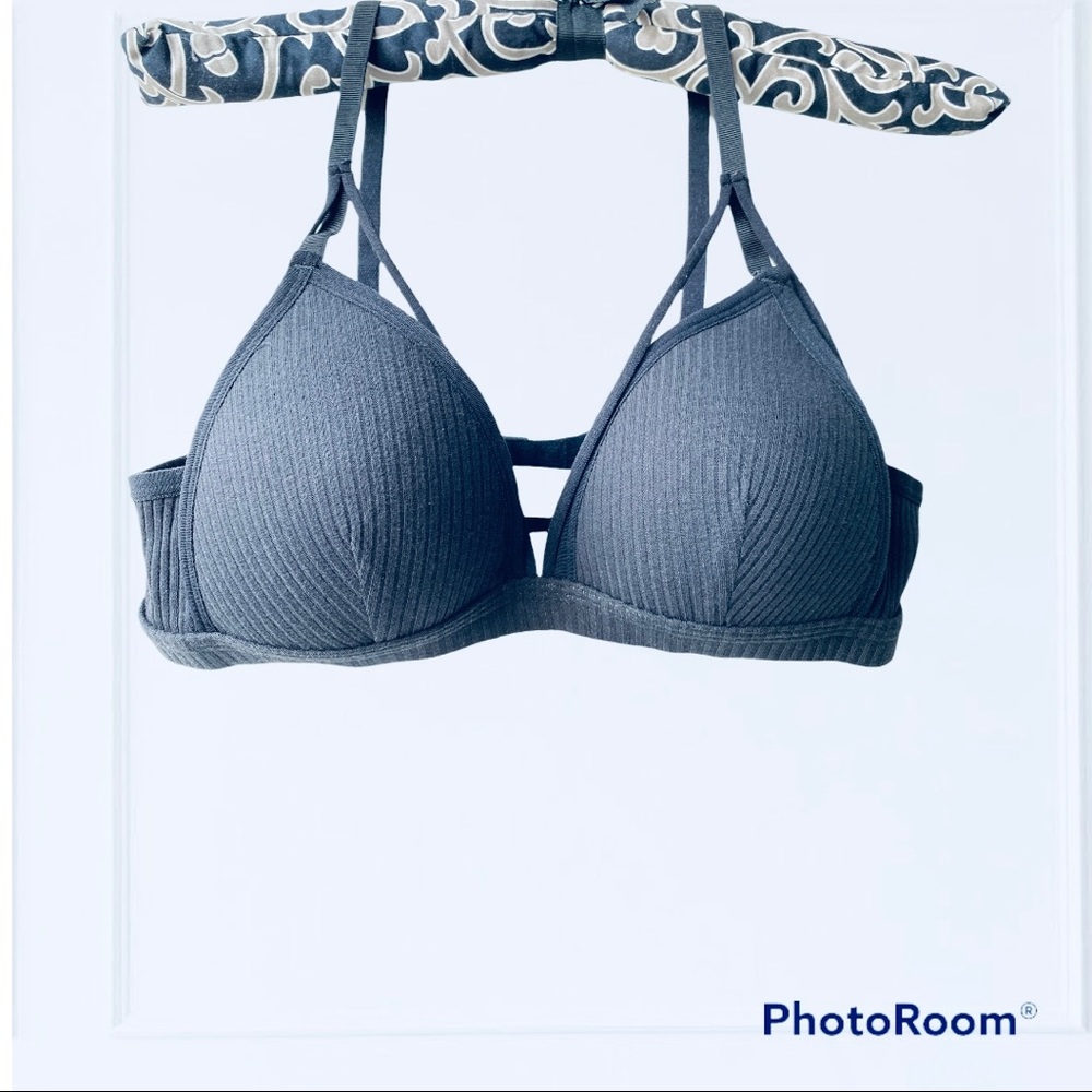 New WIRELESS Cotton Push-up Bra in Black